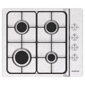 Placa de Gas Infiniton GAS4BNAI de 4 Fuegos Inox